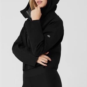 Alo Yoga Black Raining Hooded Jacket new without tags